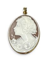 Pendente Mandile 1922 Donna Cammei  in Argento Conchiglia 2MCICM111.14 - 2MCICM111.14